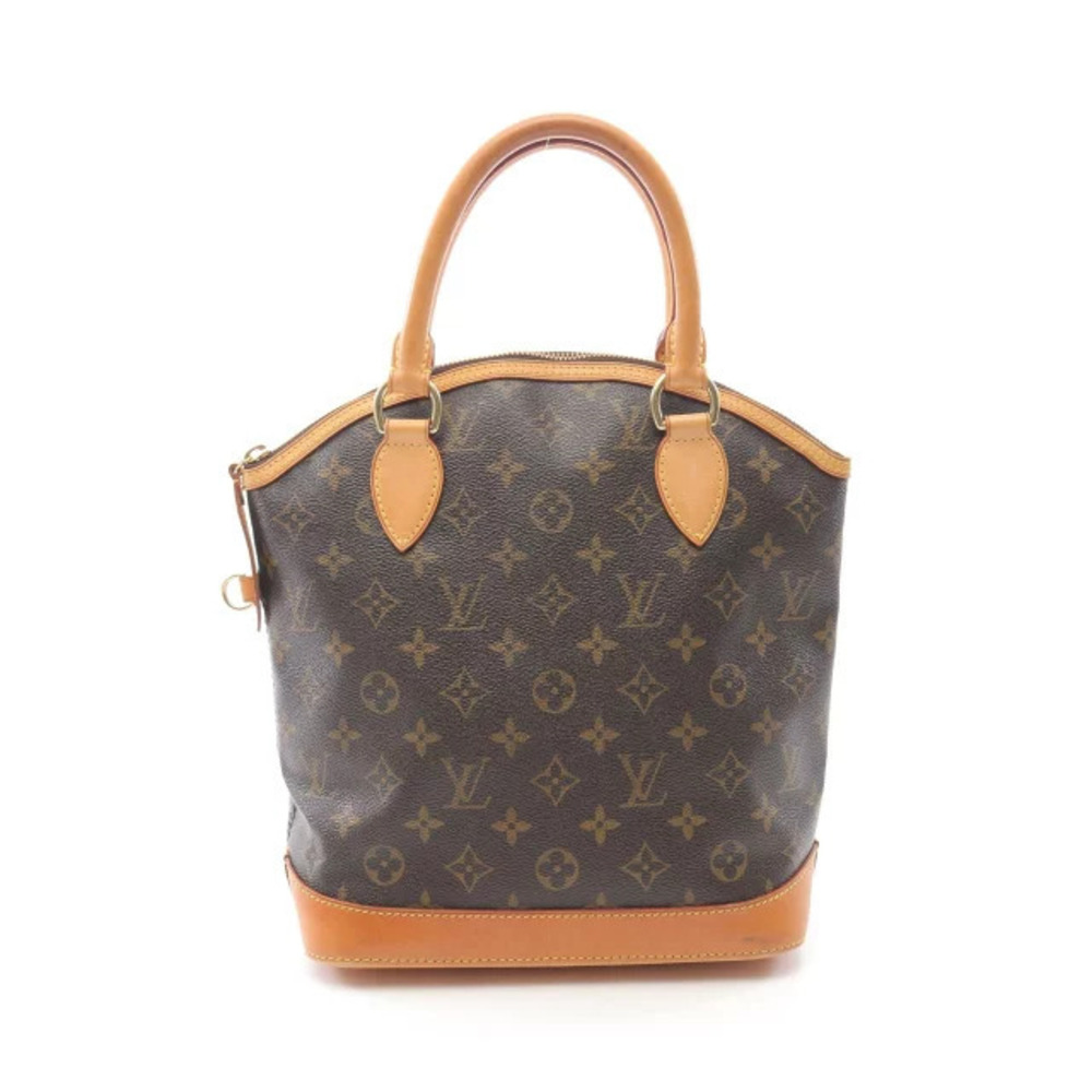 Louis Vuitton Lockit Handbag Canvas Leather Monogram Brown